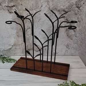 Wrought Iron Wine Rack Art Deco Style